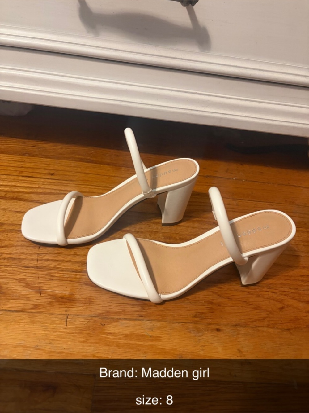 Madden Girl White Block Heels